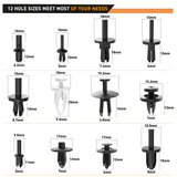 380 Pcs Car Automotive Push Pin Rivet with Fastener Remover Trim Clips