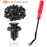 100 Pcs Fender Rivet Retaining Retainer Clips 91503SZ3003 10mm, 1PC Bonus Fastener Remover for Honda and Acura