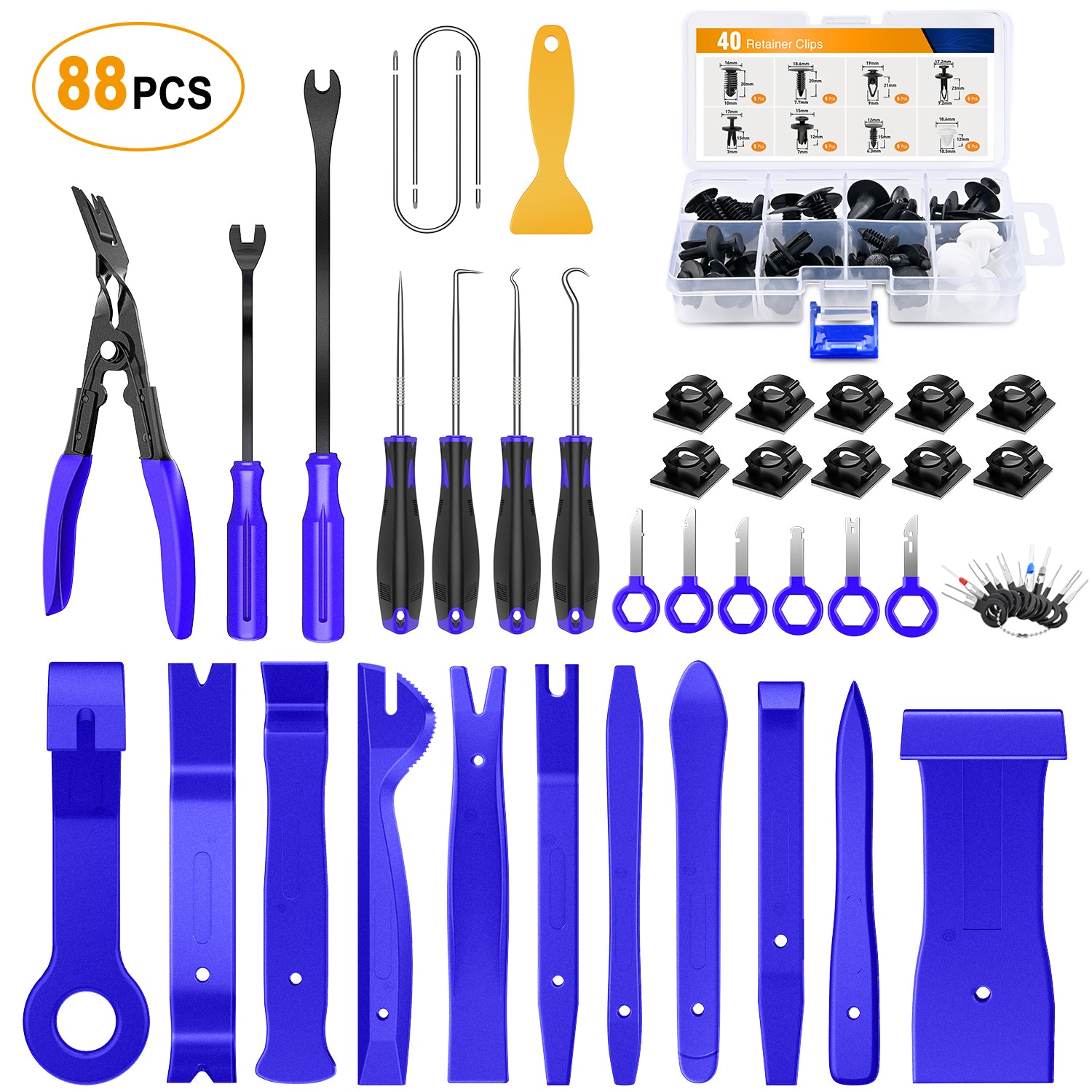 88 Pcs Trim Removal Tool Kit Blue